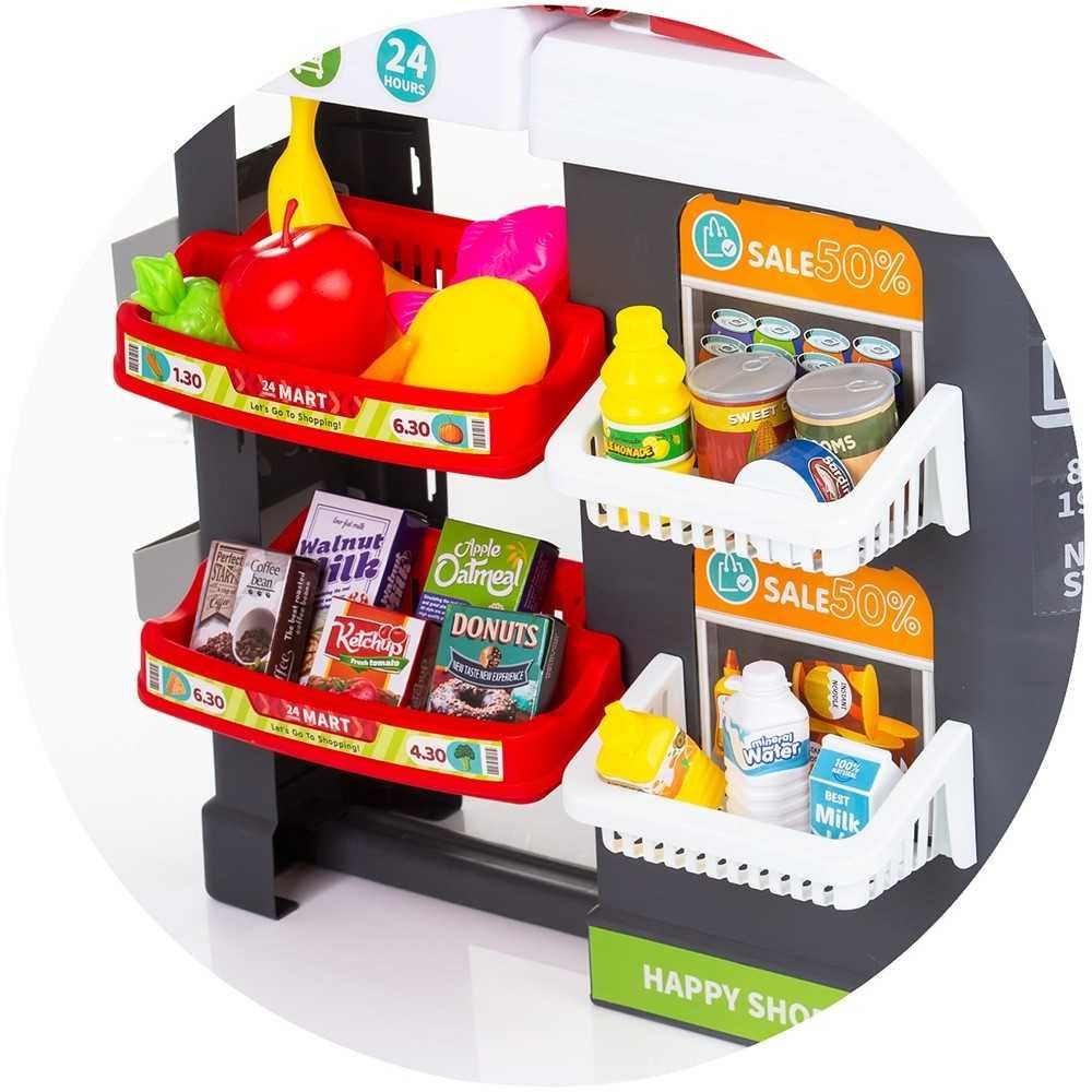 Set jucarie Supermarket 87 cm cu lumini, sunete si 81 accesorii