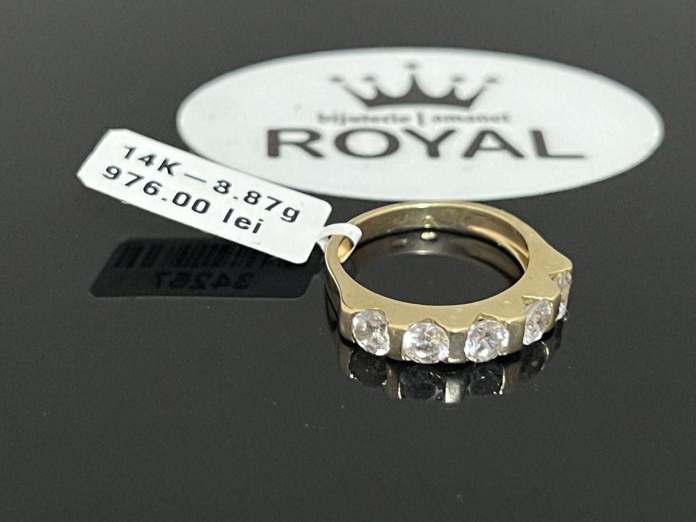 Bijuteria Royal CB : Inel cu cristale aur 14k 3,87 grame