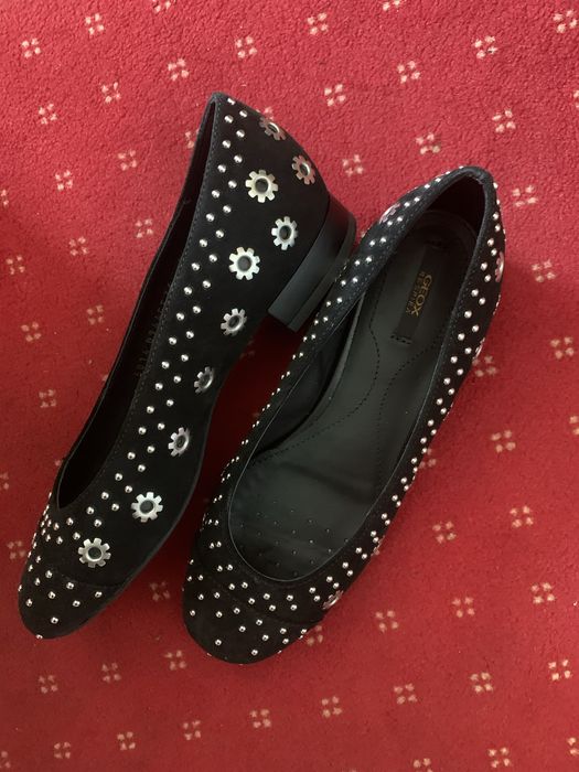 Balerini GEOX din piele cu capse, tinte