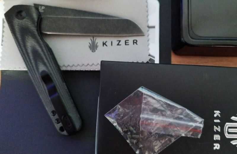 Kizer Azo LP Liner Lock Knife Black Micarta