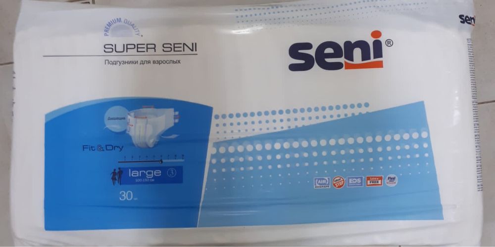 Super Seni Large подгузники урологические размер 3 (L) 6 капель Nº30