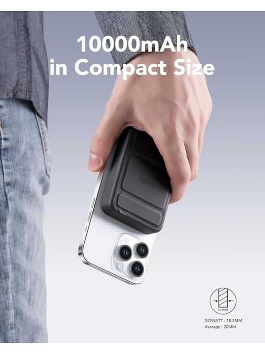 Power Bank GOWATT 10000mAh 20W Magnetic Foldable Wireless pt iPhone