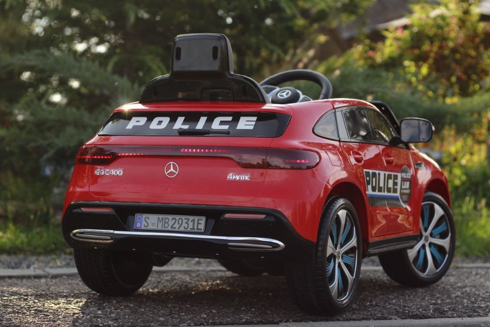 Masinuta electrica pentru copii Mercedes EQC 400 90W POLICE #RED