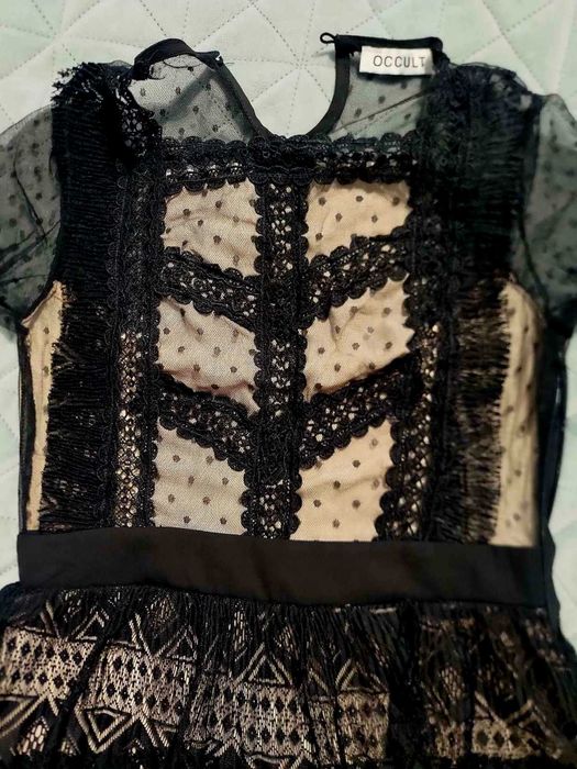 Рокля от черна дантела xs/s