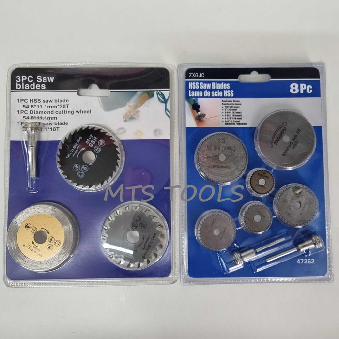 Set discuri freze debitat lemn plastic cu prindere biax 8 piese