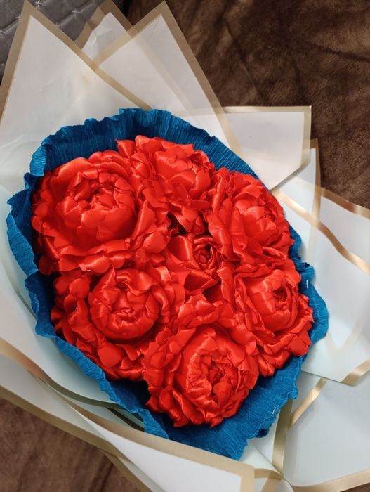 Цветы из атласной ленты