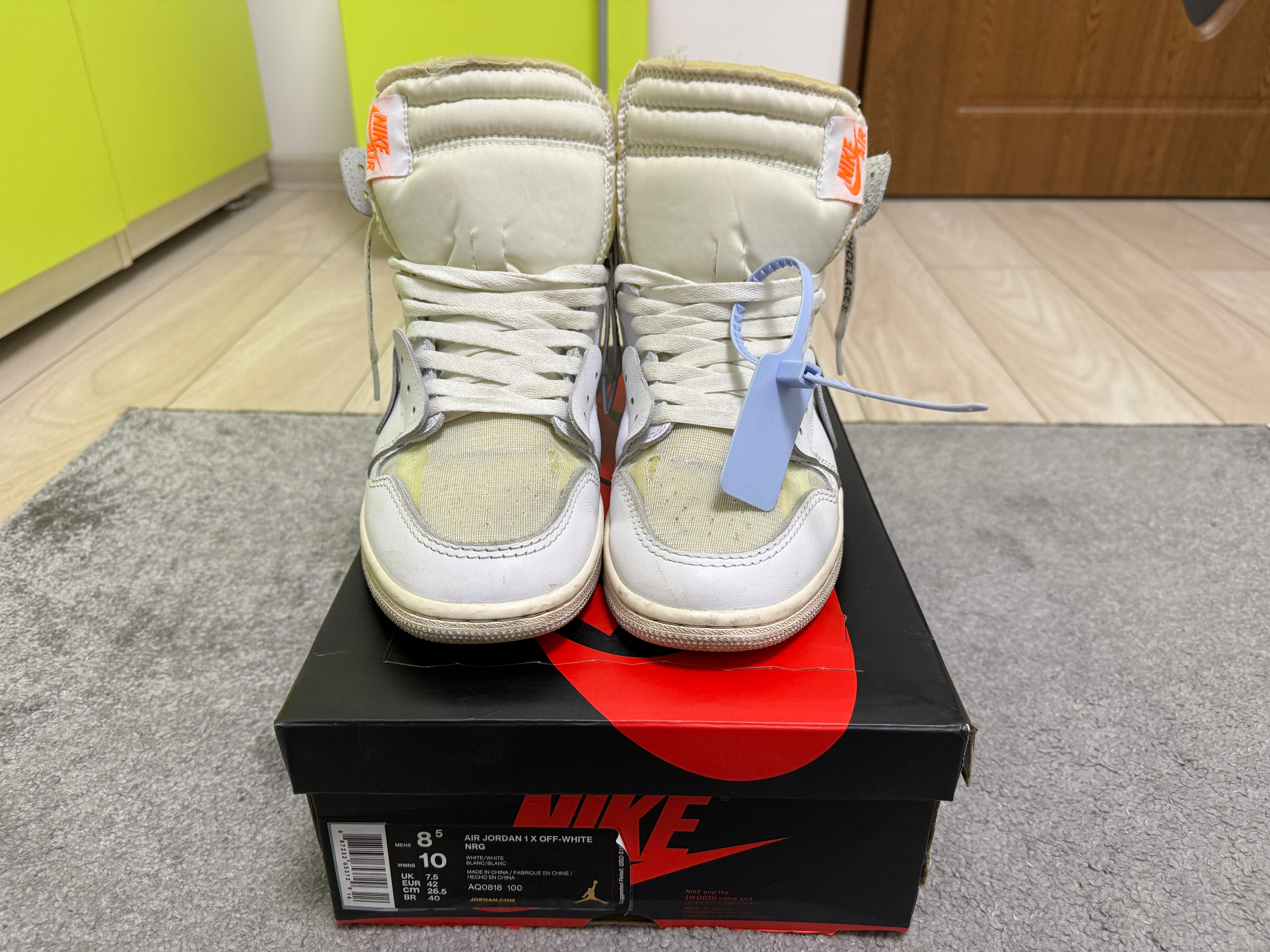 Jordan 1 Off-White Euro marimea 42