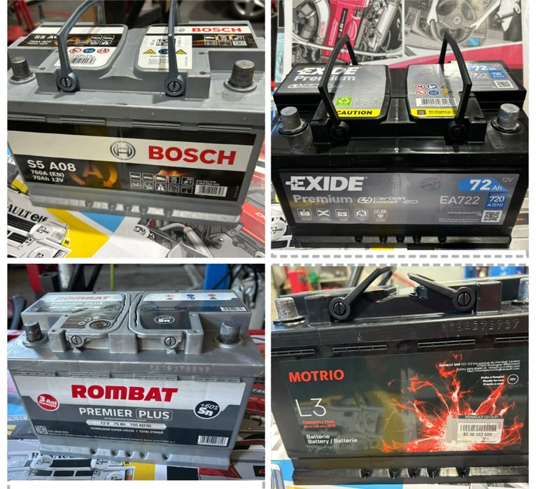 Baterii auto-bosch agm-exide boost 72Ah-rombat premier+motrio EFB 72Ah