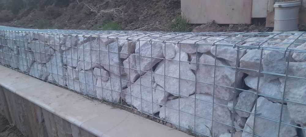 Galka Gabion Mramor Oq Setka Uchun Toshlar