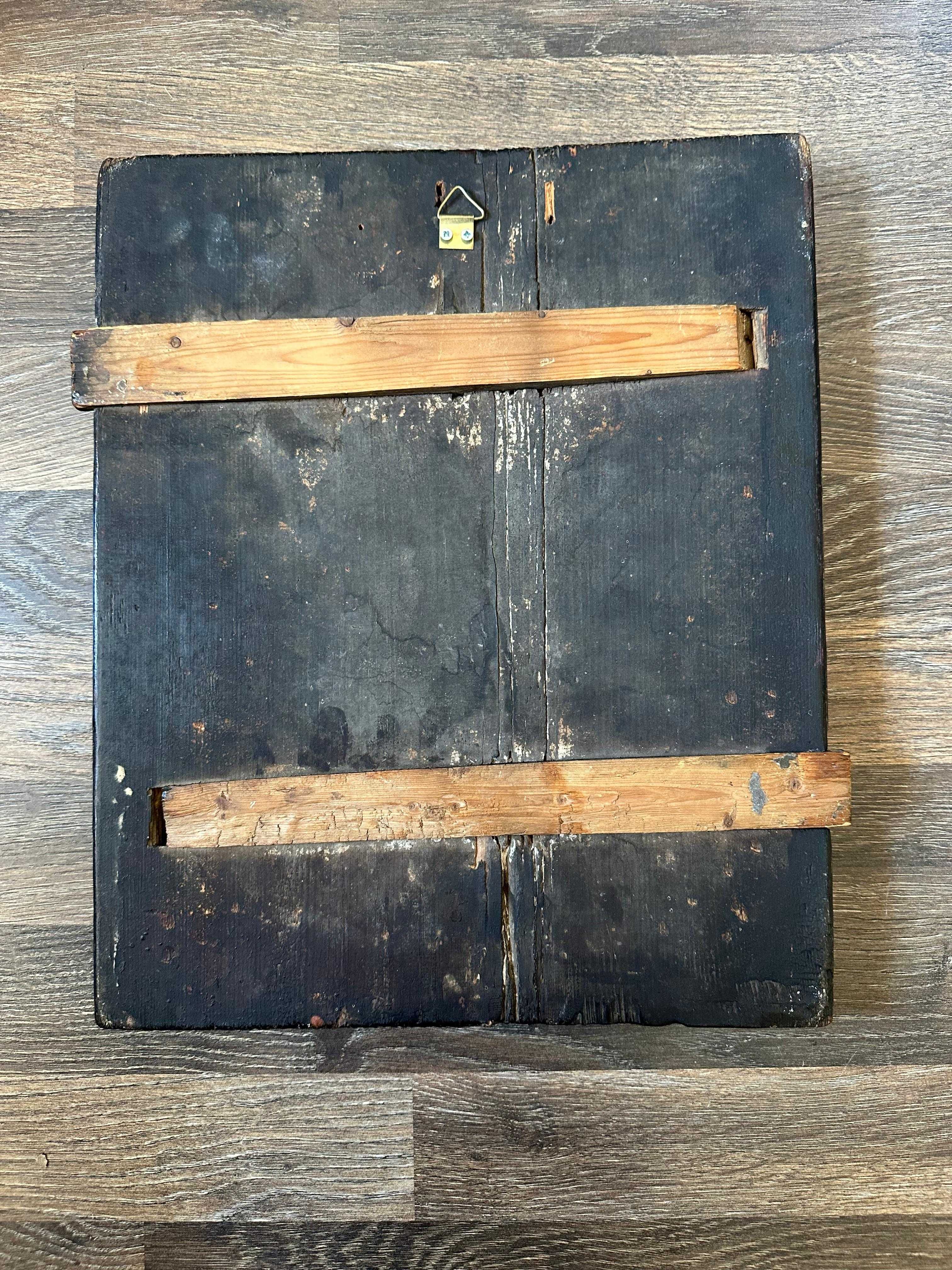 Icoană pe lemn „Iisus, Păstorul cel Bun”, pictată integral,datată 1797