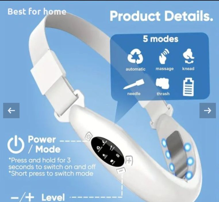 Уред за терапия на лице и двойна брадичка EMS V face beauty meter