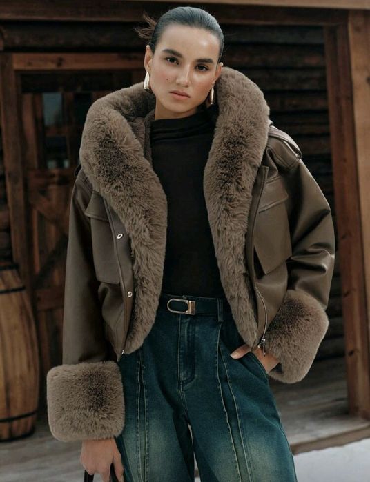 ново дамско зимно яке палто с пух