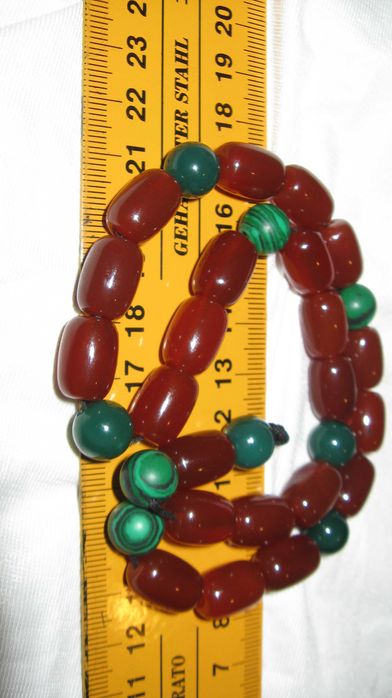 Colier matanii agate, malachit, calcedonie