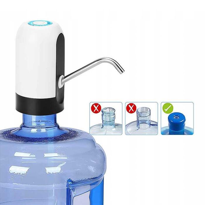 Автоматичен Диспенсър за вода, Презареждащ се, USB, с LED осветление