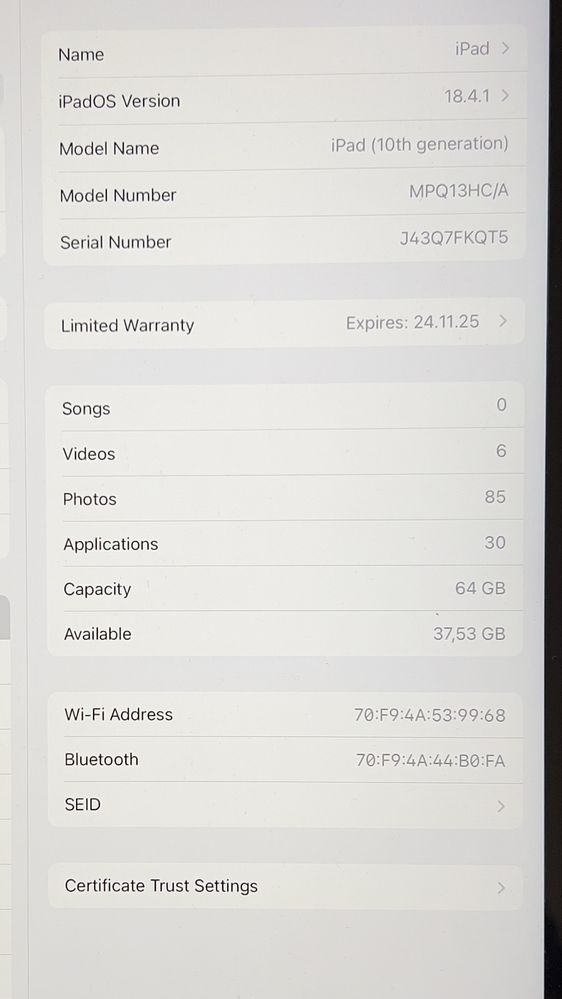 iPad 10th generation в гаранция