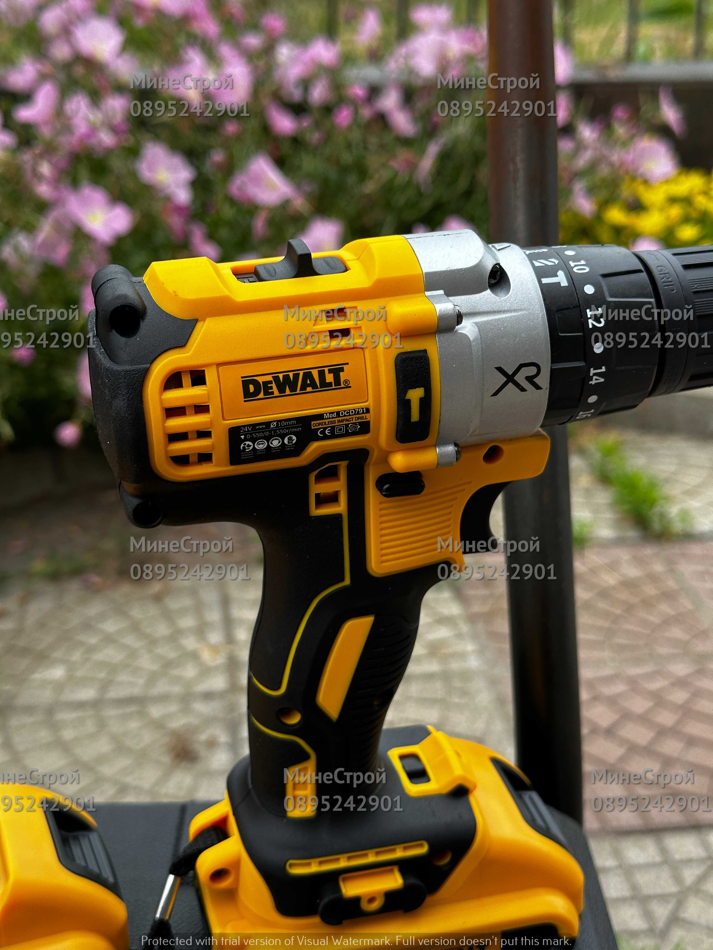 Акумулаторен ударен винтоверт DeWalt XR 24V 6Ah с 2 батерии Девалт ПРО