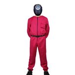 Costum copii IdeallStore®, Jocul Calamarului, Cerc, 7-9 ani, rosu