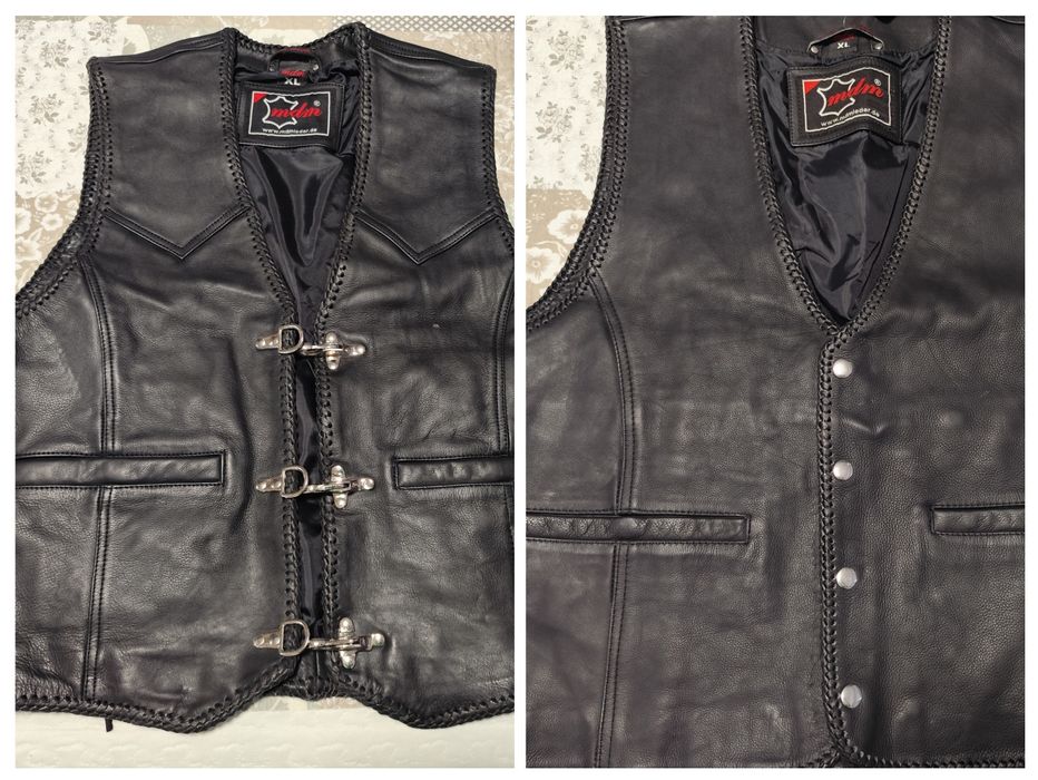 Vesta piele moto motocicleta