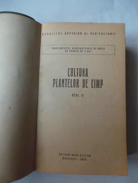 Cultura plantelor de cimp – Bucuresti 1963