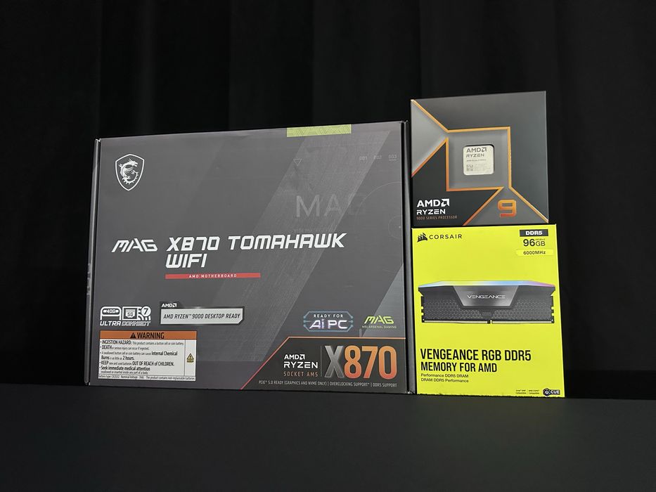 Amd Ryzen 9 9950X + Corsair Vengeance RGB 96GB + MSI MAG X870 Tomahawk