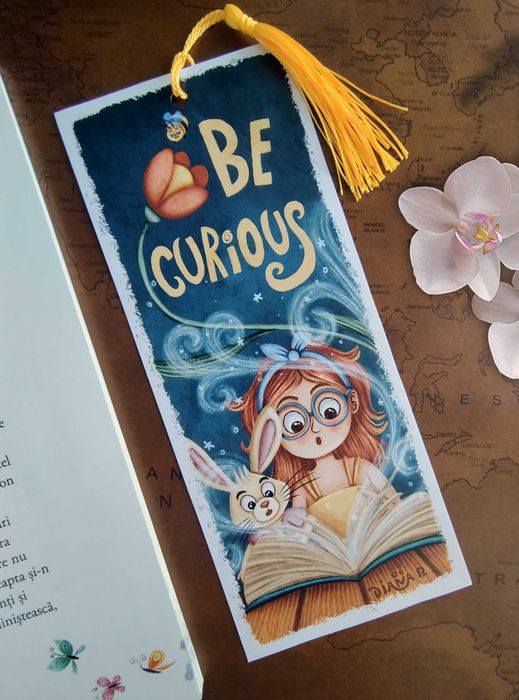 Semn de carte pentru copii, ilustratie handmade