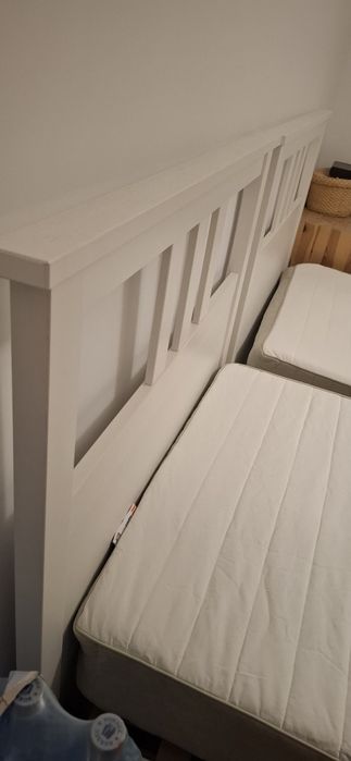 HEMNES 2 cadre pat 90x200cm + 2 lăzi pat.