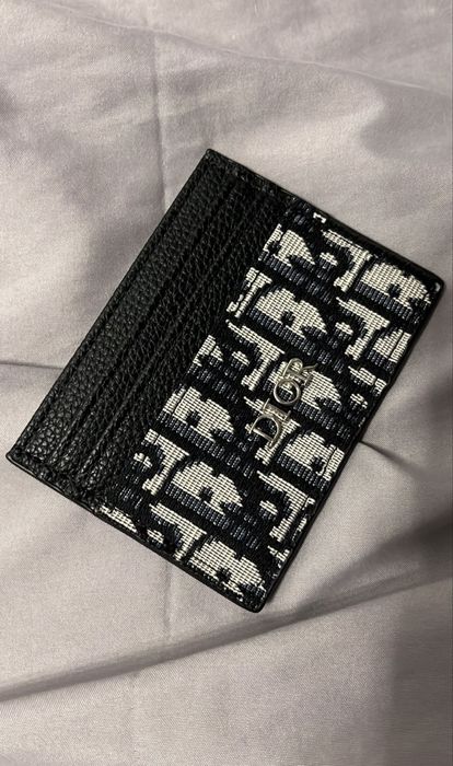 Dior cardholder с кутия черен цвят