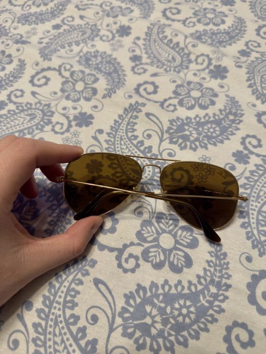 Ochelari de soare unisex Ray-Ban RB3025 001/33 55 Aviator Large Metal