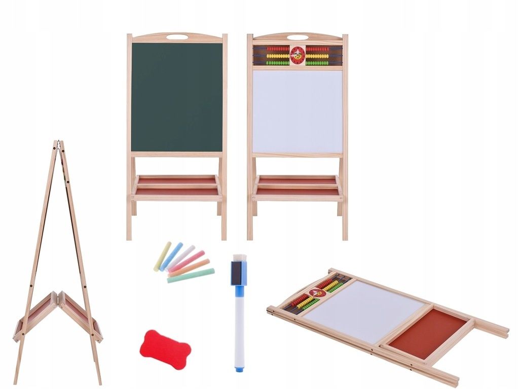 Магнитная и меловая доска 79х37 для рисования уроков учёбы дома детей