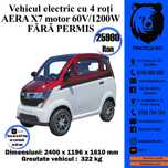 Vehicul electric cu 4 roti model AERA X7 - 1200 W rosu-alb fara permis