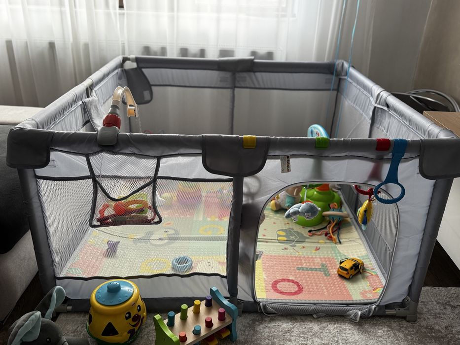 Tarc joaca copii 120x120 gri .