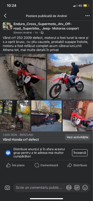 Defect supape una evacuare una admisie si piston