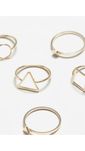 Златисти пръстени Mango - сет от 5 броя