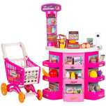 Set jucarie Supermarket 78 cm cu lumini, sunete si 76 accesorii