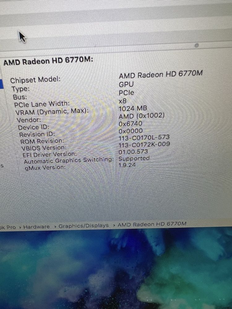Macbook pro 17 late  i7 2760Qm
