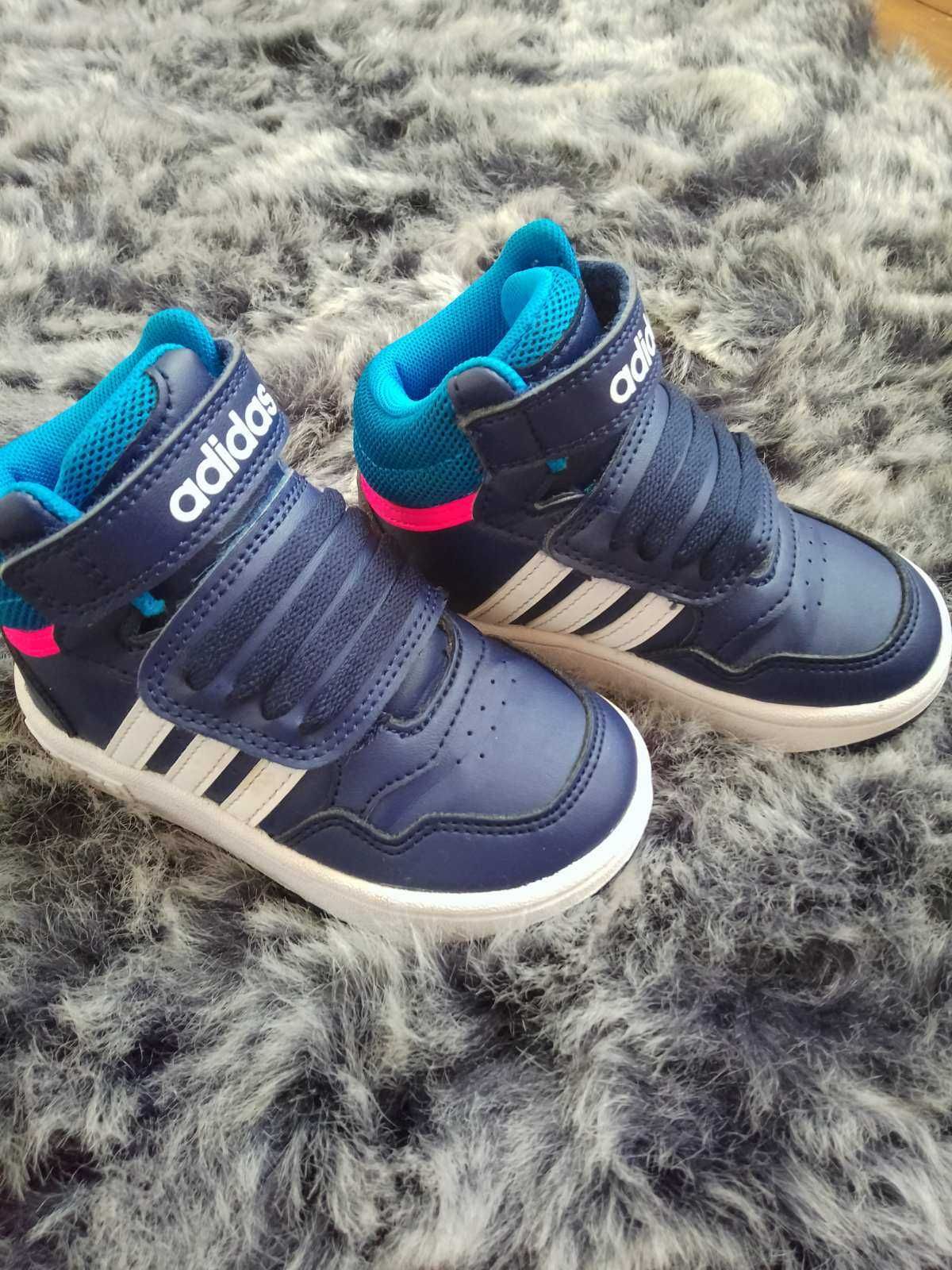 Бебешки Сини Високи Кецове- ADIDAS HOOPS MID 3.0 K