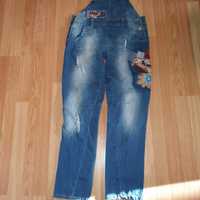 Pantaloni salopeta boyfriend blugi Desigual dama