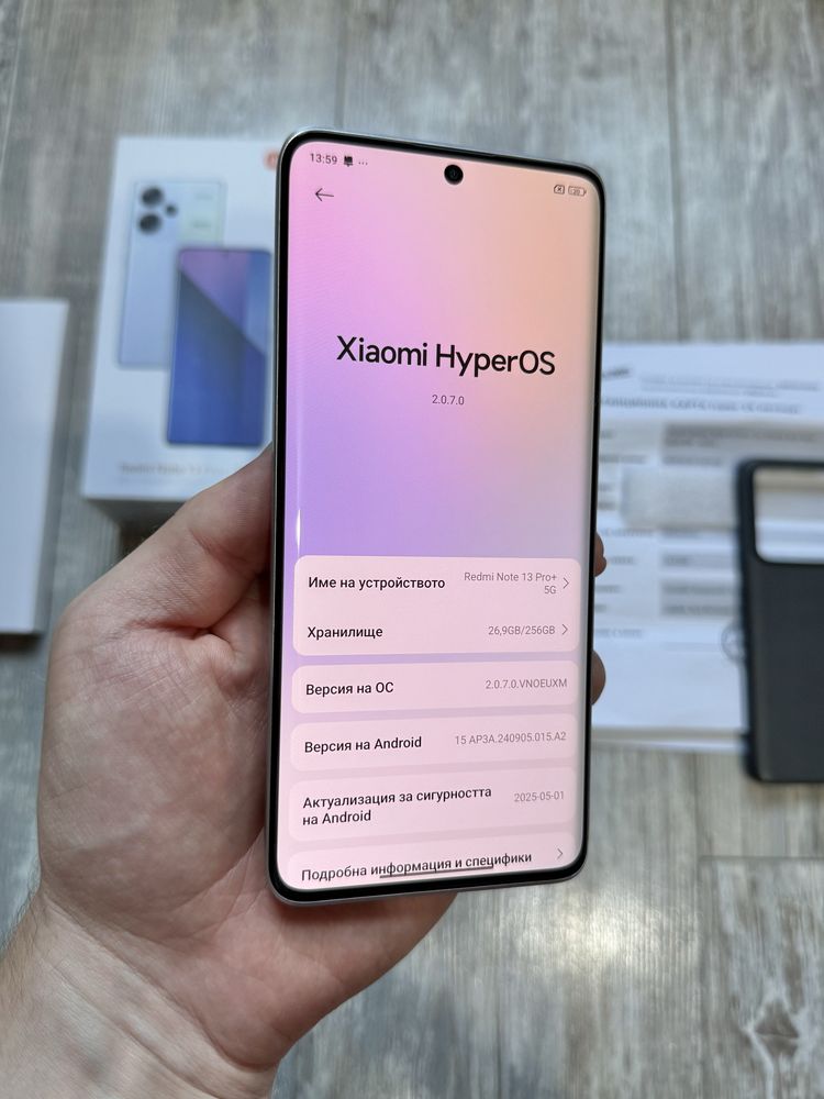 Xiaomi Redmi Note 13 Pro Plus 5G 256 GB 8+8 GB Като Нов Гаранционен