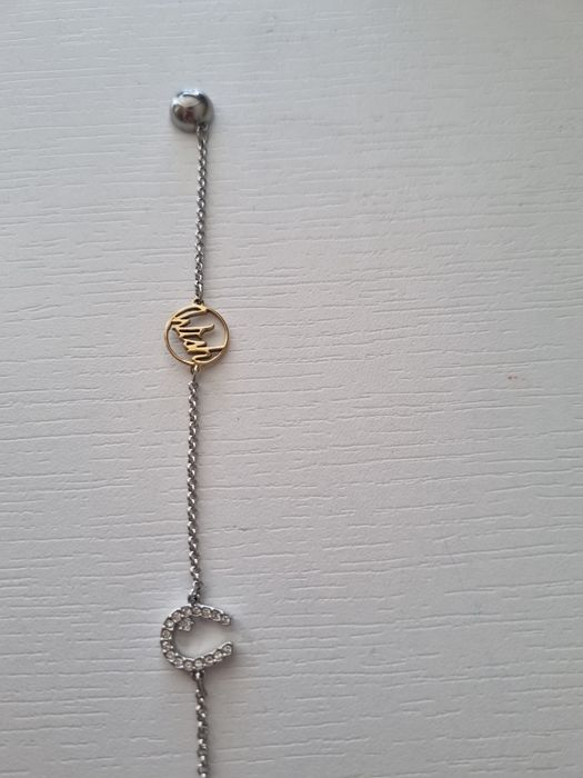 Сребърна гривна с магнитно закопчаване Сваровски