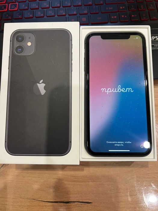 iPhone 11 128 gb батарея 73 черный в идеальном состоянии айфон