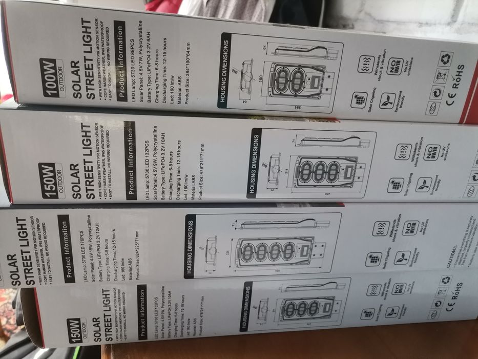 Светильники, фонари уличные на солнечной батарее.