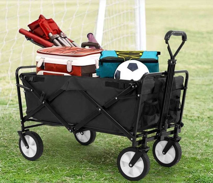 Carut de transport pliabil cadru metalic 4 roti  maner reglabil