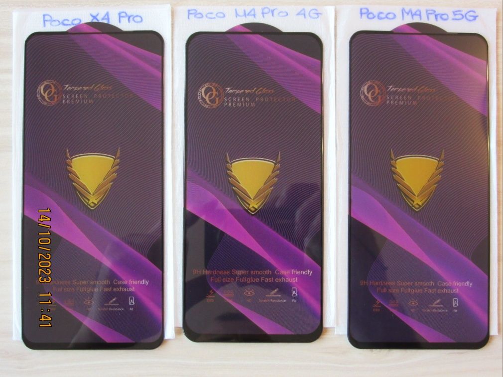 Xiaomi Poco X7 Pro X6 Pro X5 X4 M4 /OG Premium Full Стъклен протектор