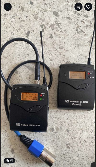 Vand sennheiser G3 w100 cu 2 lavaliere in stare fostte buna