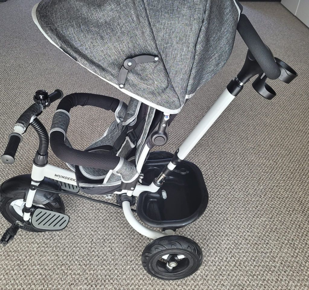Tricicleta multifunctionala pliabila Wunderkid Trax, Gri