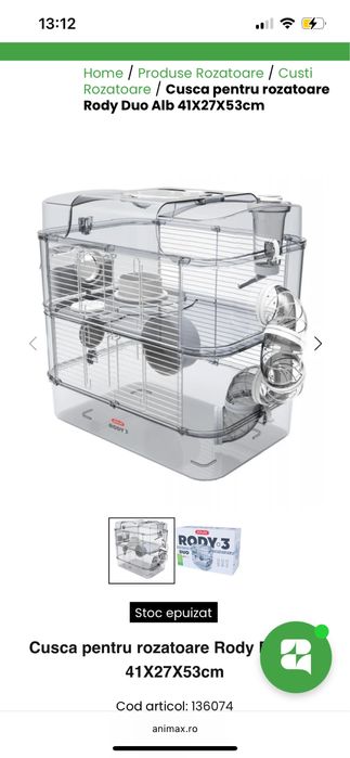 Cușcă pentru hamster sau alte rozătoare