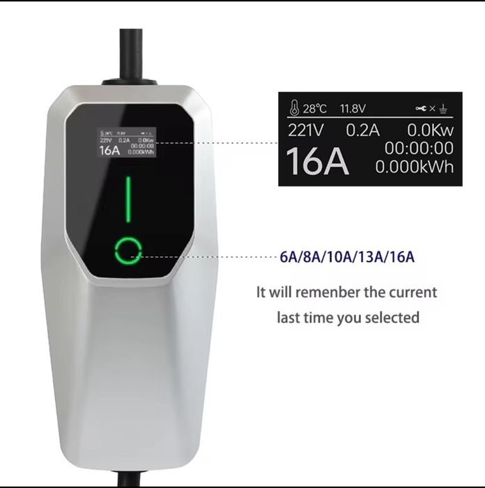 Зарядна станция 3,7kw 16A