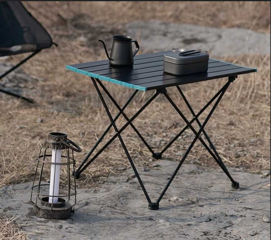 Алуминиев сгъваем Camping маса синя и черна 56 x 40 x 46 cm