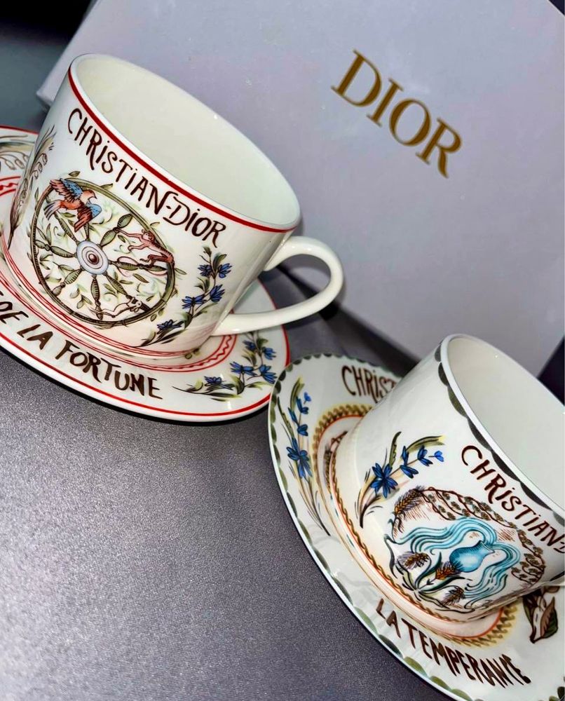 Чайный набор на 2 персоны. Набор Dior. Подарочный набор.