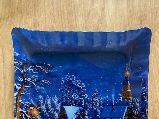 Красиви стъклени коледни чинии/плата и други